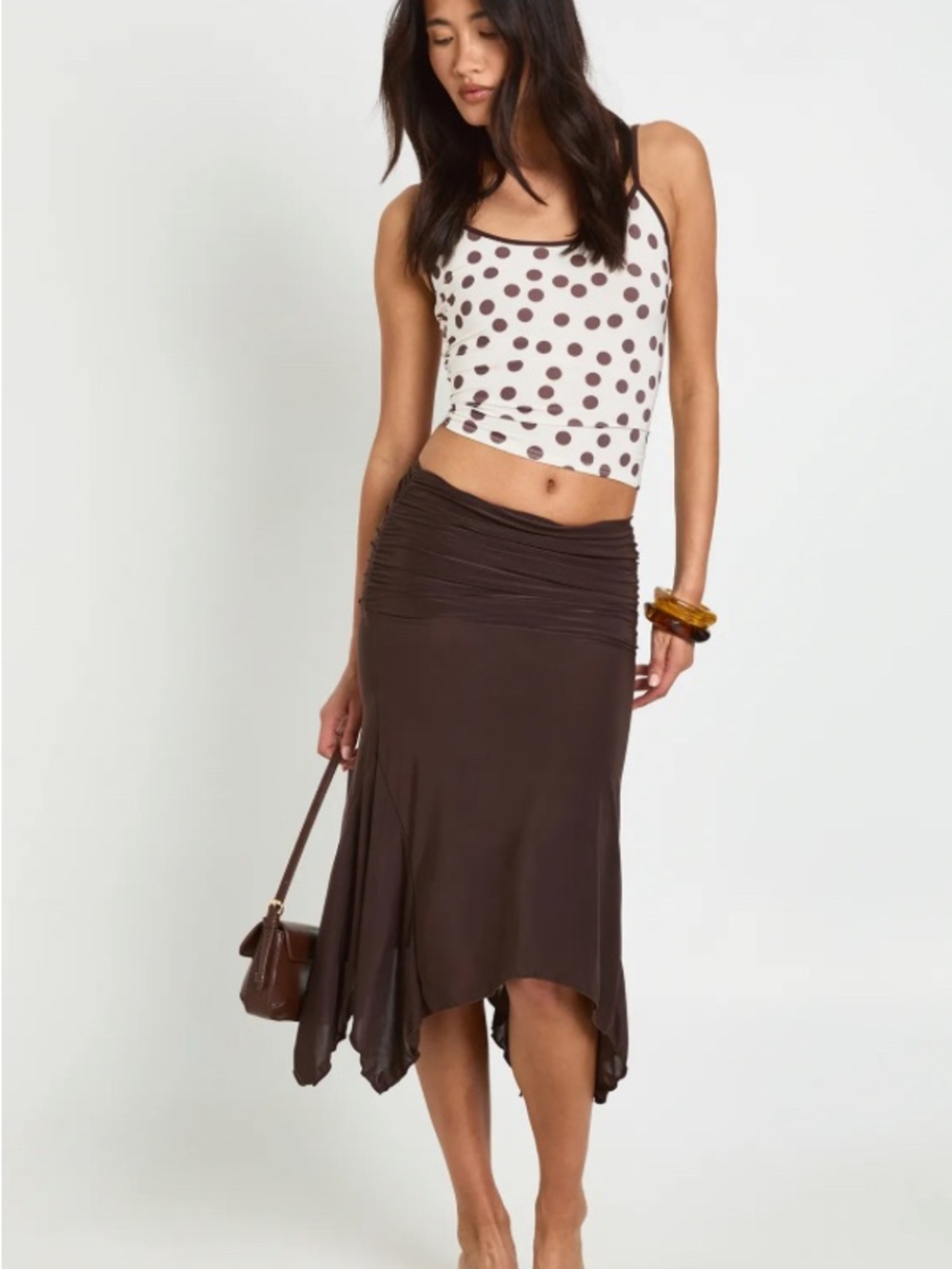 PLT Hanky Hem Midi Skirt